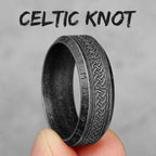 Vintage Nordic Viking Runes Celtic Knot Series Stainless Steel Womens Mens Rings Punk Biker Jewelry Creativity Gift