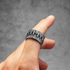 Gothic Suture Ring Stainless Steel