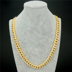 13MM AAA Rhinestone Iced Out Miami Cuban Link Chain Necklace For Men Women Chains Hip Hop Silver Color Jewelry On The