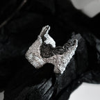 Textured Lava Cyberpunk Ring — Stainless Steel