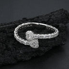 18K Gold Iced Out Heart Bracelet