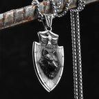 Wolf Eagle Shield Patron Saint Men Necklaces Stainless Steel Pendant Chain Women Punk Fashion Jewelry Accessories Gift Wholesale