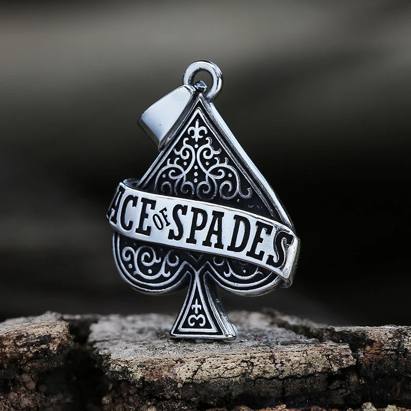 Poker Stainless Steel Pendant Necklace