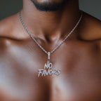Iced Out Letter Pendant — 14K Gold