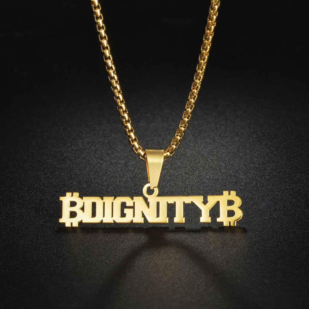 Atoztide 50cm Personalized Custom Names Pendant Necklace Stainless Steel Gold Color Cuban Thick Chain for Men Women Jewelry Gift