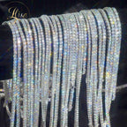 IGI Certified Lab Grown Diamond Tennis Necklace Chain CVD HPHT 18K 14K Gold 3MM 4MM 5MM Lab Created Diamond Tennis Bracelet