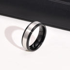 Minimal Matte Band Ring 6mm — Stainless Steel