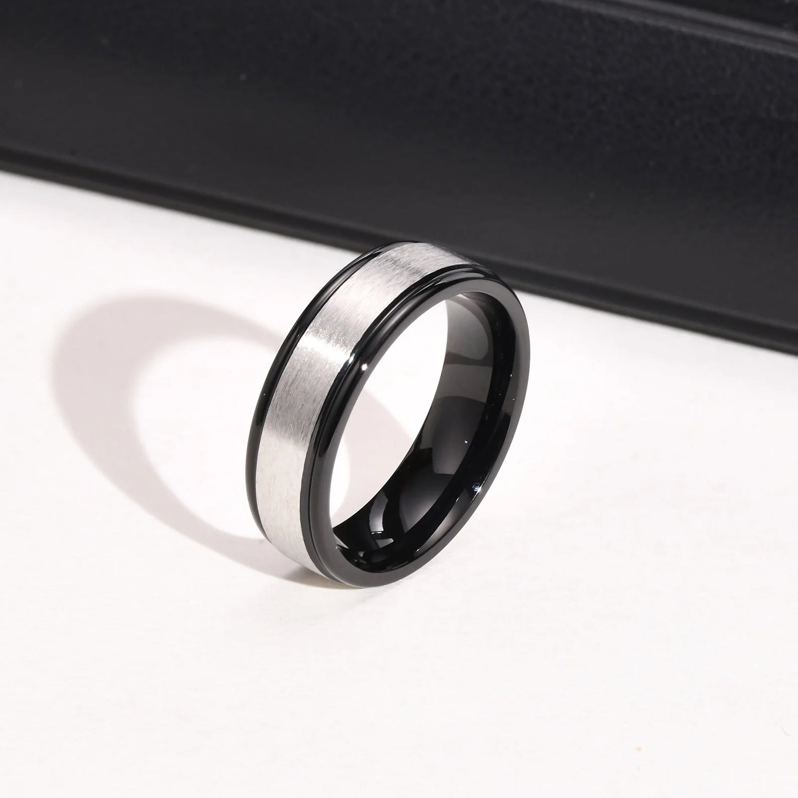 Minimal Matte Band Ring 6mm — Stainless Steel