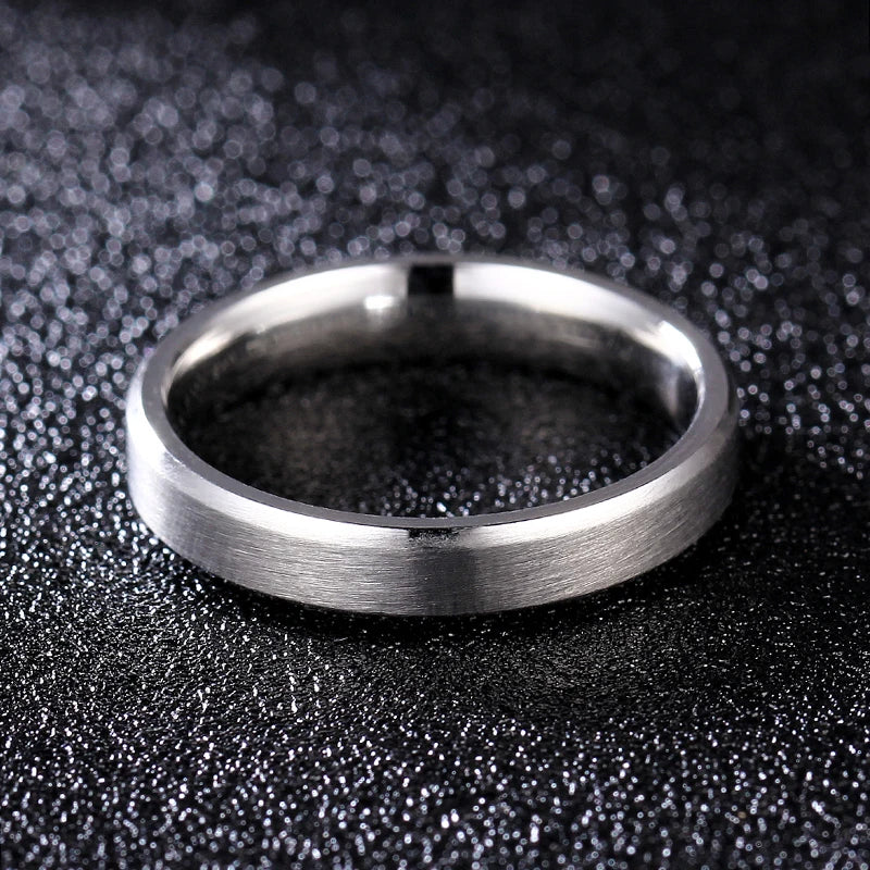 Brushed Dull Polish Silver Band Ring 4-8mm — Stainless Steel