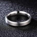 Brushed Dull Polish Silver Band Ring 4-8mm — Stainless Steel