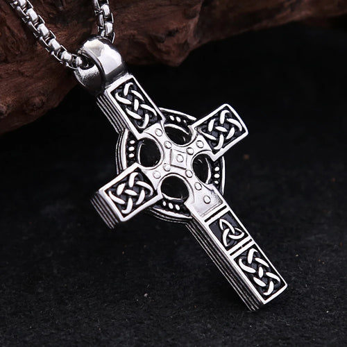 Celtic Cross Steel Pendant Vintage 316L Nordic