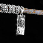 Hip Hop Retro Design Odin Viking Necklace Nordic Men's Religious Belief Jesus Shield Stainless Steel Amulet Jewelry Pendant