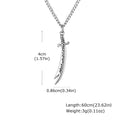 Zulfiqar Sword Pendant Necklace for Men,Islamic Imam Ali Zulfiqar Pendant Necklace,Talisman Amulet Religious Gift