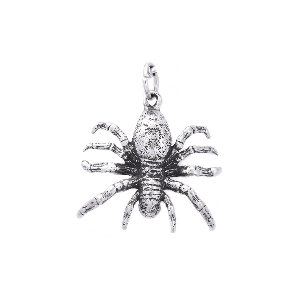 Gothic Spider Pendant — Stainless Steel