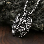 Occult Steel Pendant Vintage Gothic Satanic Goat