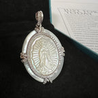 Virgin Mary Silver Pendant Necklace