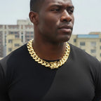 Gold Cuban Chain Necklace 10/12/15/22MM Smooth