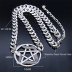 Star Snake Steel Pendant Gothic Witchcraft Satan