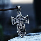 BEIER Christ Jesus Pendant Necklace 316L Stainless Steel Cross Chain Heavy Men Jewelry Gift Religious Christian Jewelry BP8-210