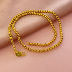 Round Box Chain Necklace 4mm — Gold-Tone, 18-24 Inches