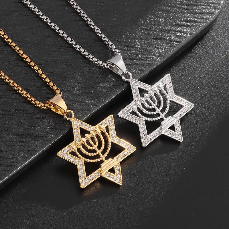 Star Steel Pendant Sparkly David Lconic Cultural