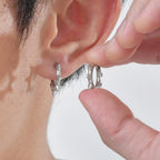 Rivet Hoop Earring — Stainless Steel