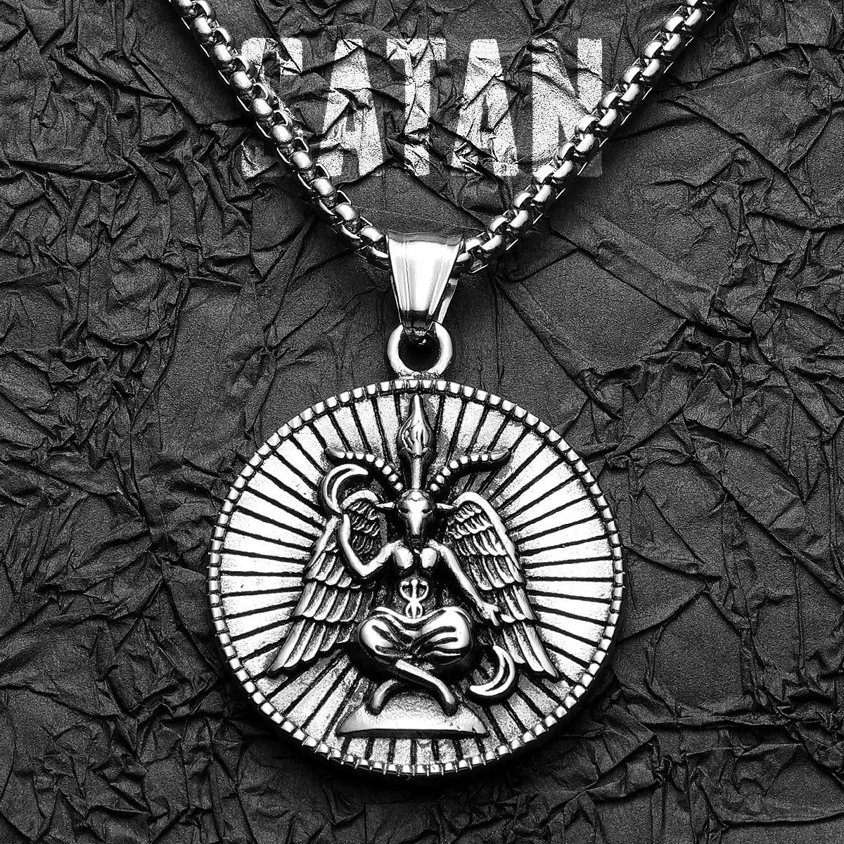 Fallen Angel Satan Pendant — Stainless Steel