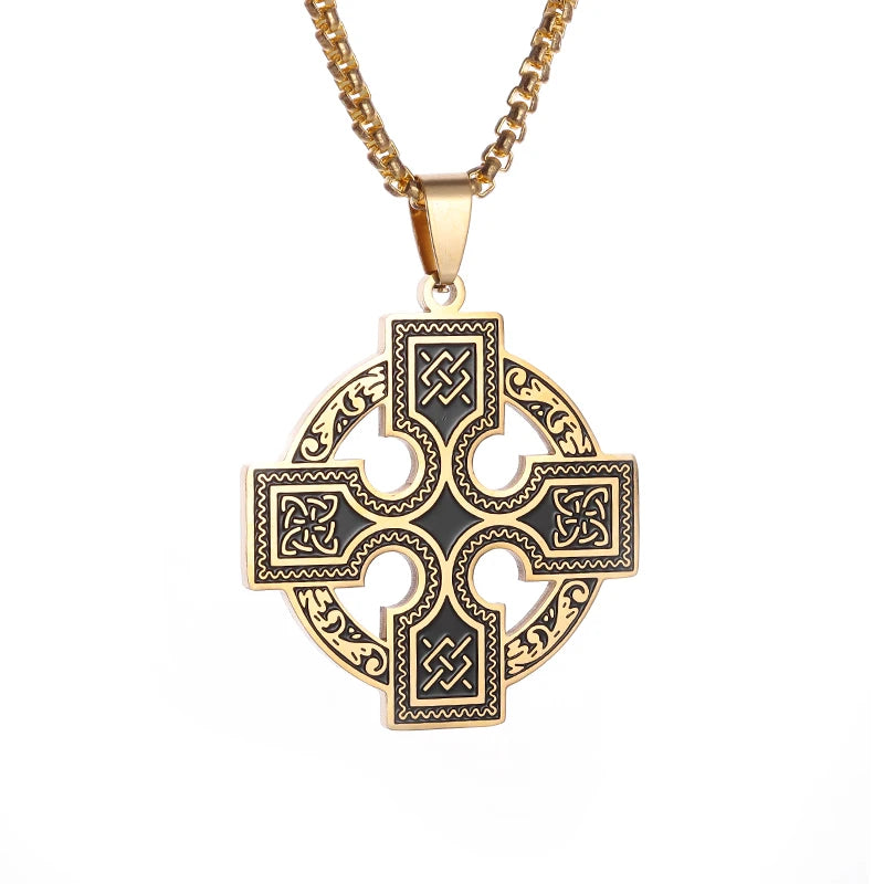 Celtic Witch Knot Pendant Necklace — Steel
