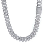 2026NUOYA 20MM Width Iced 5A CZ Miami Cuban Necklace Hip Hop Rapper Two Color Cuban Link Chain Chrismas Jewelry Gift