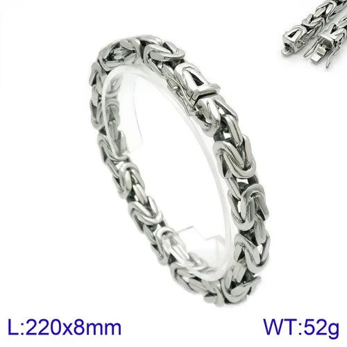 Byzantine Emperor Chain Bracelet — Stainless Steel 7mm
