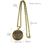 Tiger Gold Pendant Indian Sikhism Khanda Symbol