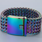 Massive 30MM Width 22CM Long Square Franco Chain Man Bracelet for Men Casting 316L Stainless Steel Men's Bracelets &