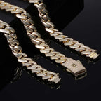 Cuban Chain Gold Iced Out 12/15/20MM Necklace