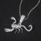Scorpion Pendant Necklace — 20in Rope Chain Length