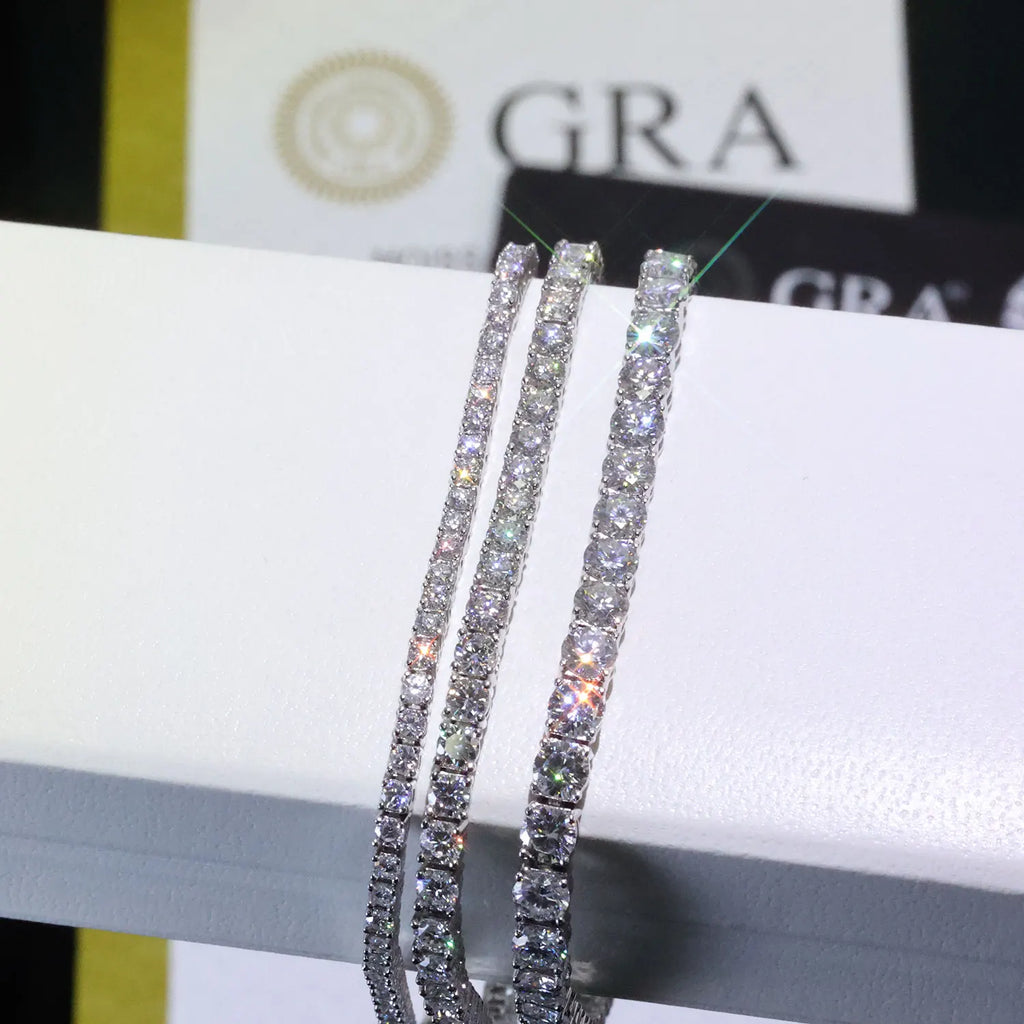 Silver 925 VVS Moissanite Tennis Bracelet 2/3/4/5MM
