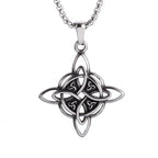 Sun Hugging Moon Round Pendant — Stainless Steel