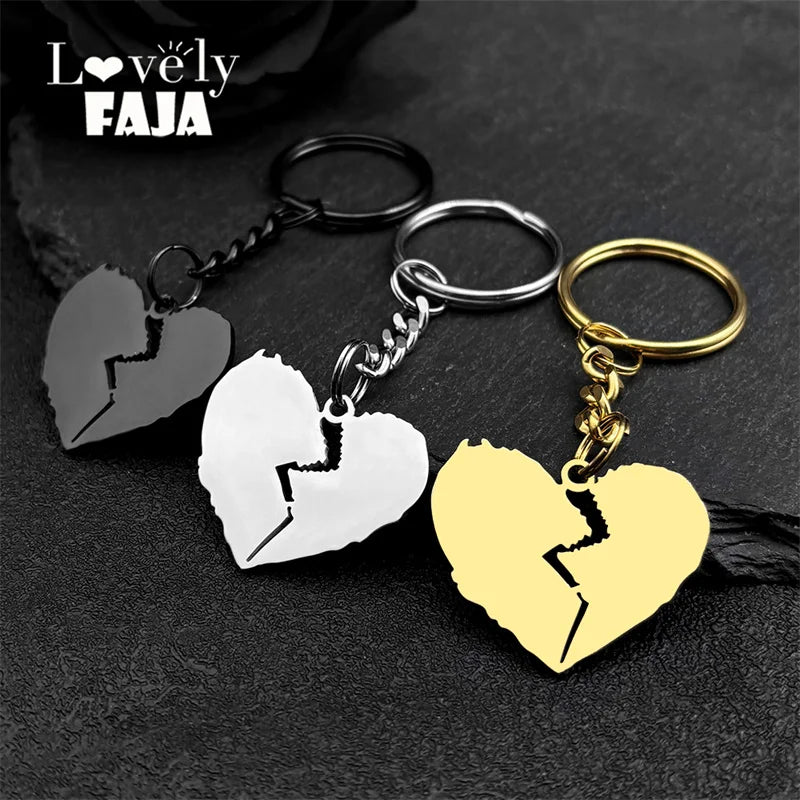 Heart Key Gold Pendant Broken Street Style Bag