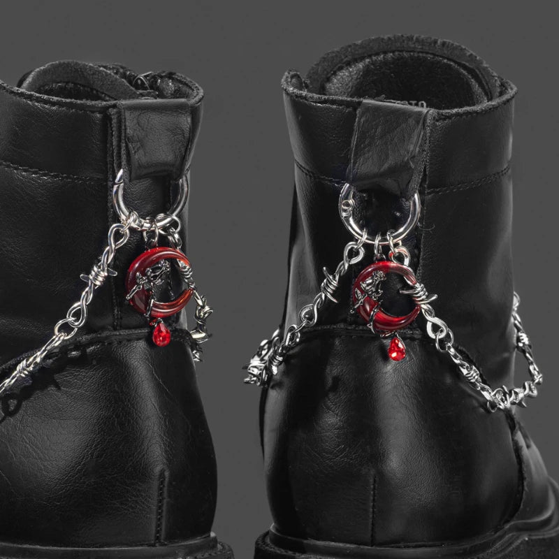1Pcs Gothic Style Butterfly Moon Shoe Boot Pendants Suitable for Parties and Daily Wear Personalized DIY Chain