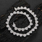 Iced Out Heart Necklace Stainless Steel 12MM