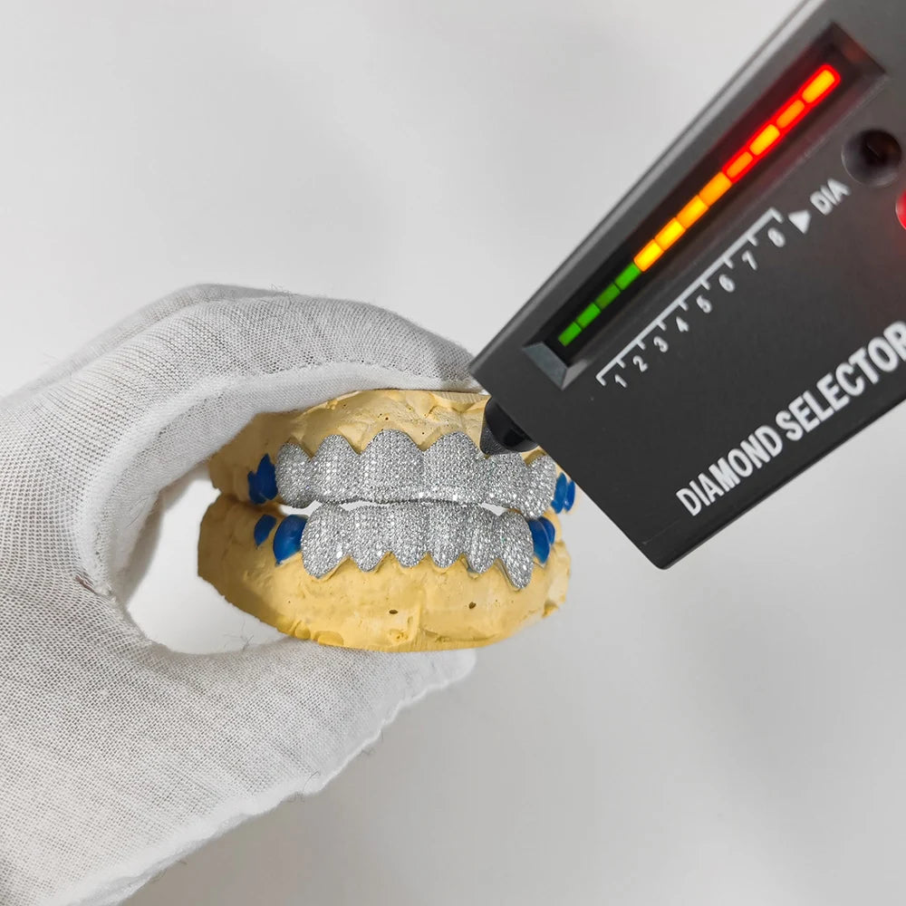 925 Silver VVS Moissanite Grillz Iced Out