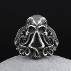 Christmas Charm Halloween Octopus Skull Punk Stainless Steel Seaman Rings Men Anel Puck Jewelry Gift for Sailor