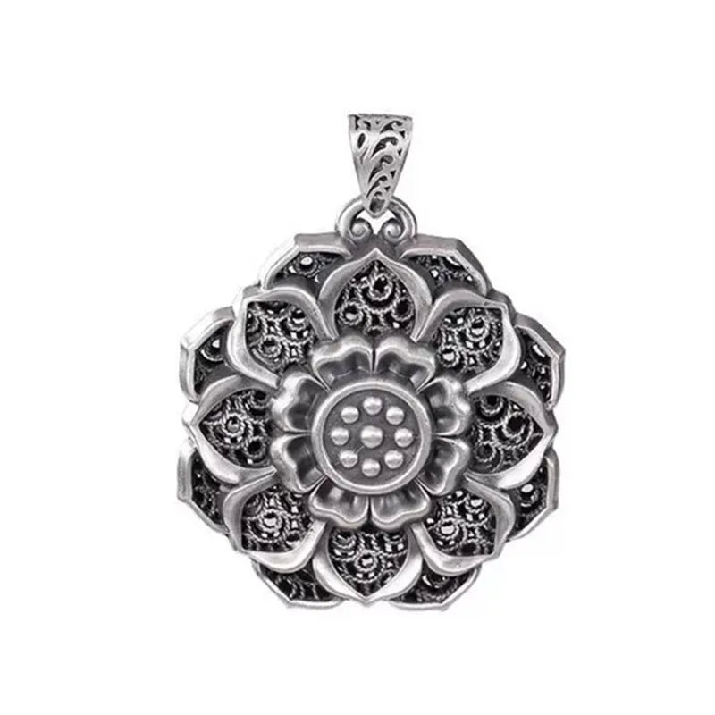 Flower 925 Silver Pendant Necklace