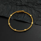 Wire Thorn Nut Bracelet for Women — Gold-Tone, Stainless Steel