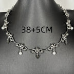 Punk Rivet Chain Choker Necklace Irregular Metal