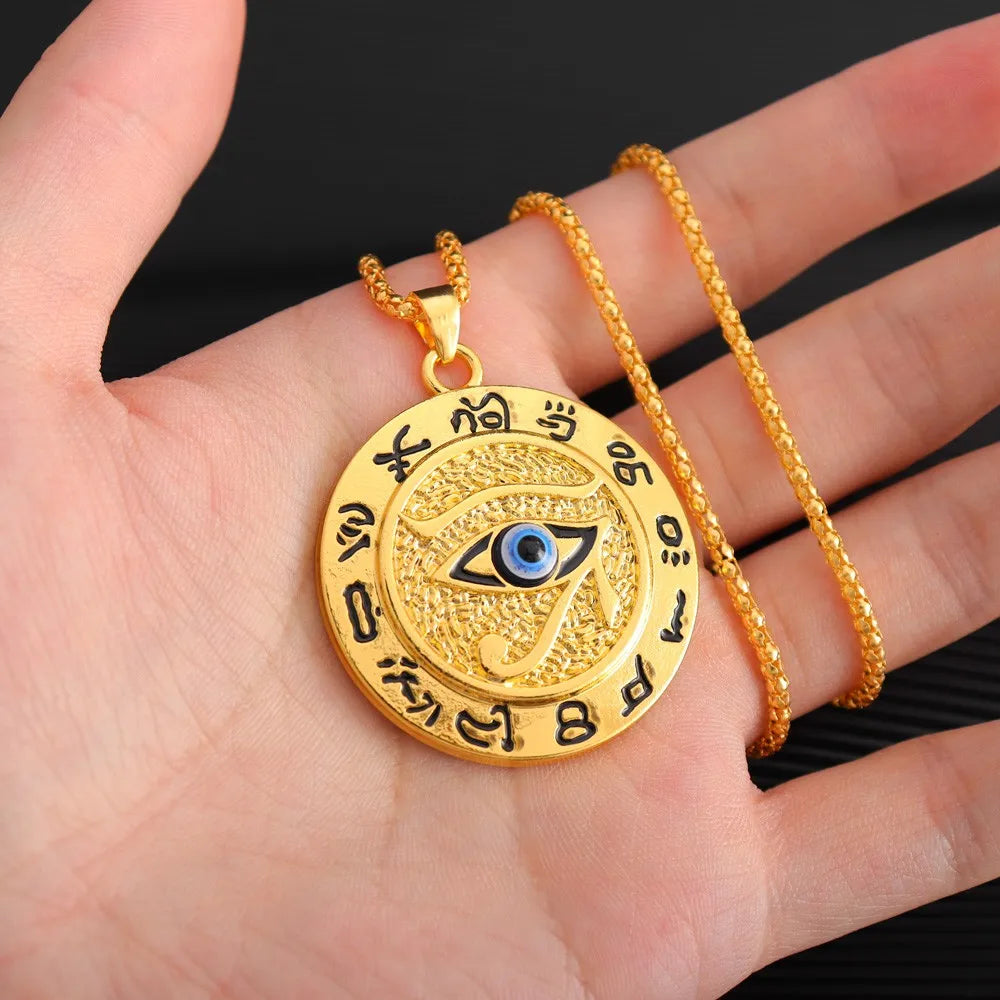 Eye of Horus Pendant Necklace — Zinc Alloy