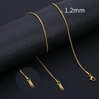 HIYEE Stainless Steel Snake Chain Necklace Chains for DIY for Women Jewelry Making Findings Pendants Lobster Clasps