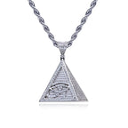 Iced Out Eye of Horus Pendant — 925 Silver