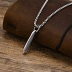 Hexagonal Geometric Pendant Necklace — Stainless Steel