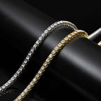 Iced Out Tennis Chain Necklace 4mm — Zinc Alloy