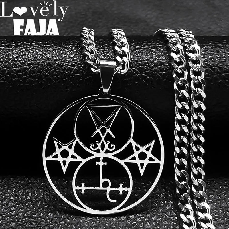 Sigil of Lucifer Pentagram Necklace — SS